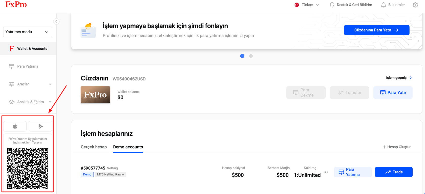 FxPro Mobil Ticaret Uygulaması